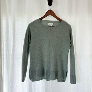 Rachel Zoe 100% Cashmere Sage Green Crew Neck Sweater